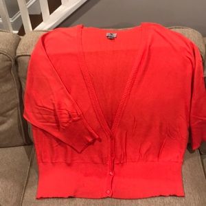 3/$20 Worthington Four Button Cardigan in Coral